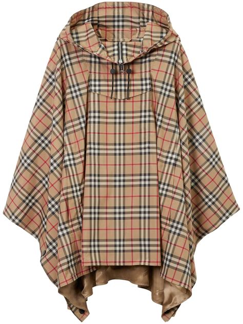 poncho burberry sale|burberry vintage check poncho.